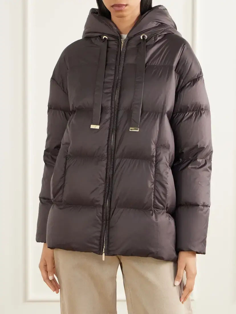 Max Mara Nerine Hooded Quilted Shell Down Jacket | Thumbnail 3