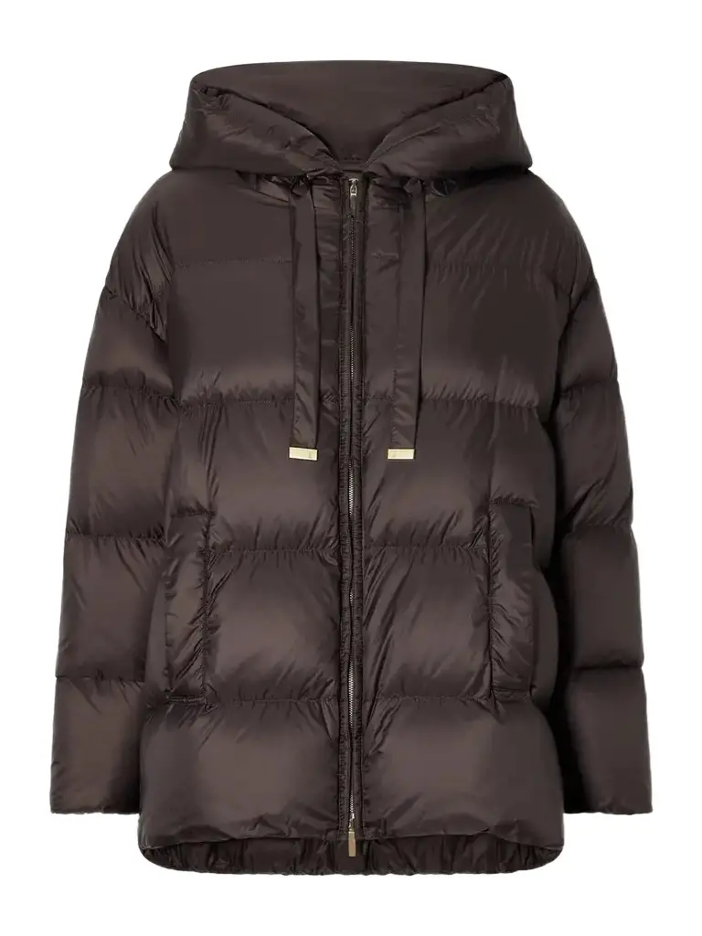 Max Mara Nerine Hooded Quilted Shell Down Jacket