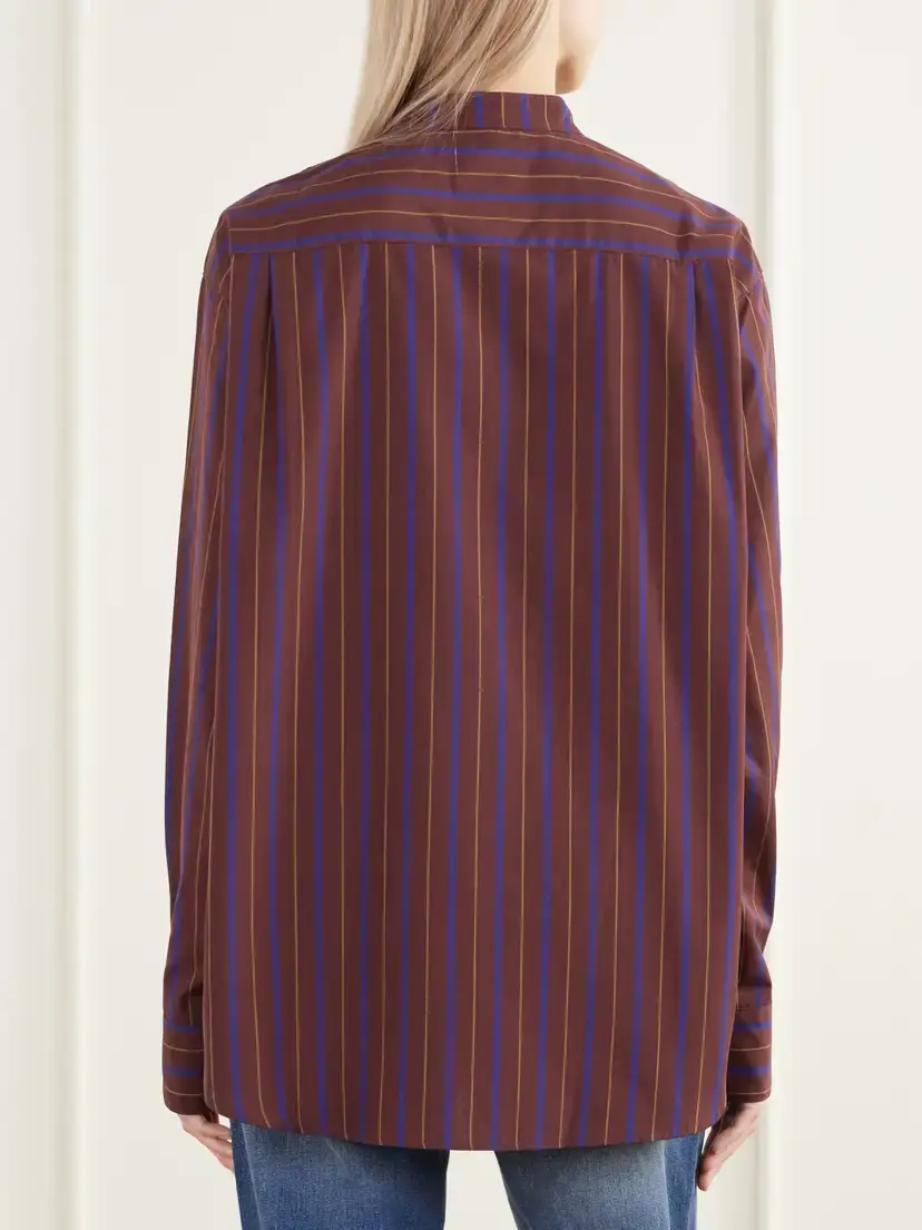 Jamie Haller The Editor Striped Cotton And Silk-blend Poplin Shirt | Thumbnail 4 Jamie Haller The Editor Striped Cotton And Silk-blend Poplin Shirt | Thumbnail 4