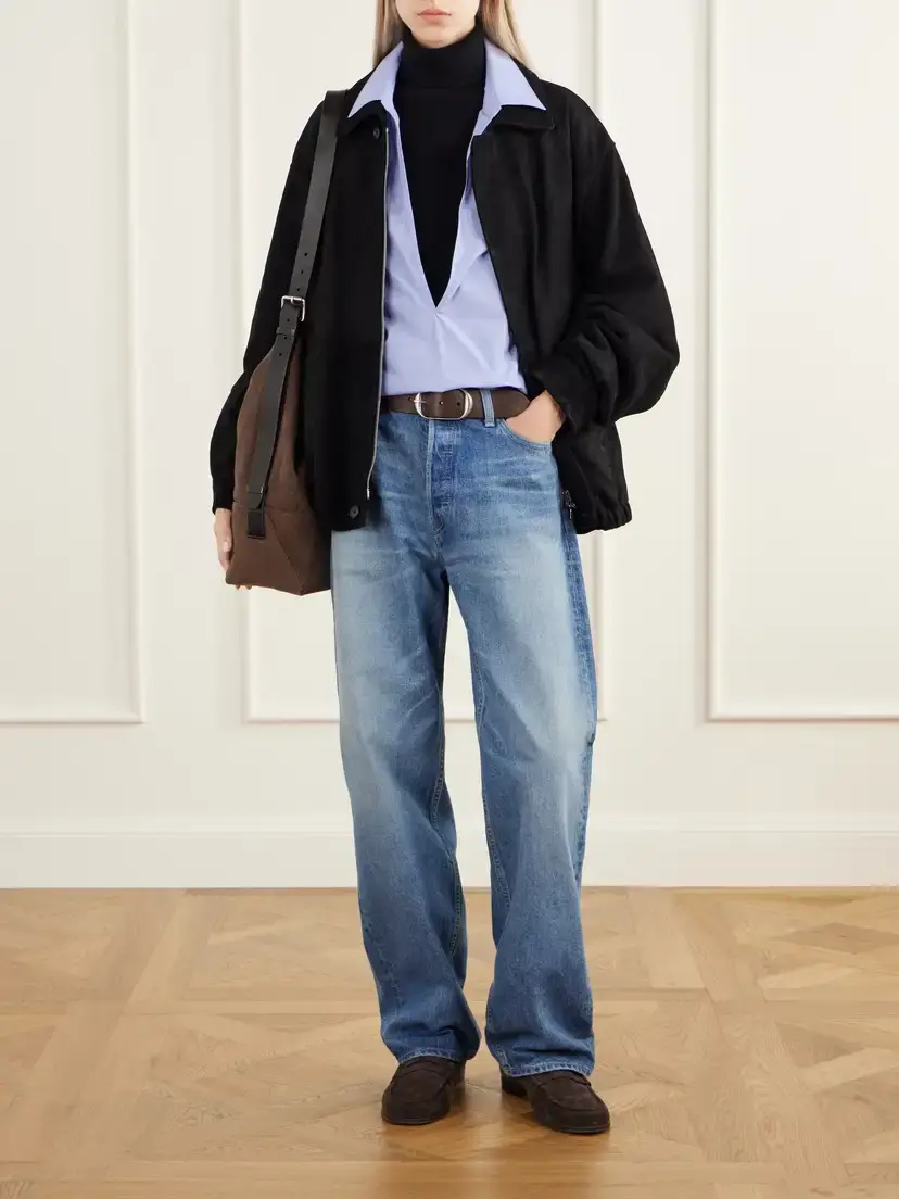 ssstein Paneled Gathered Suede Jacket | Thumbnail 2 ssstein Paneled Gathered Suede Jacket | Thumbnail 2