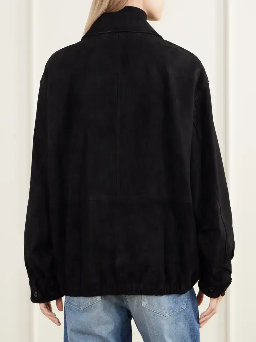 ssstein Paneled Gathered Suede Jacket | Thumbnail 4 ssstein Paneled Gathered Suede Jacket | Thumbnail 4