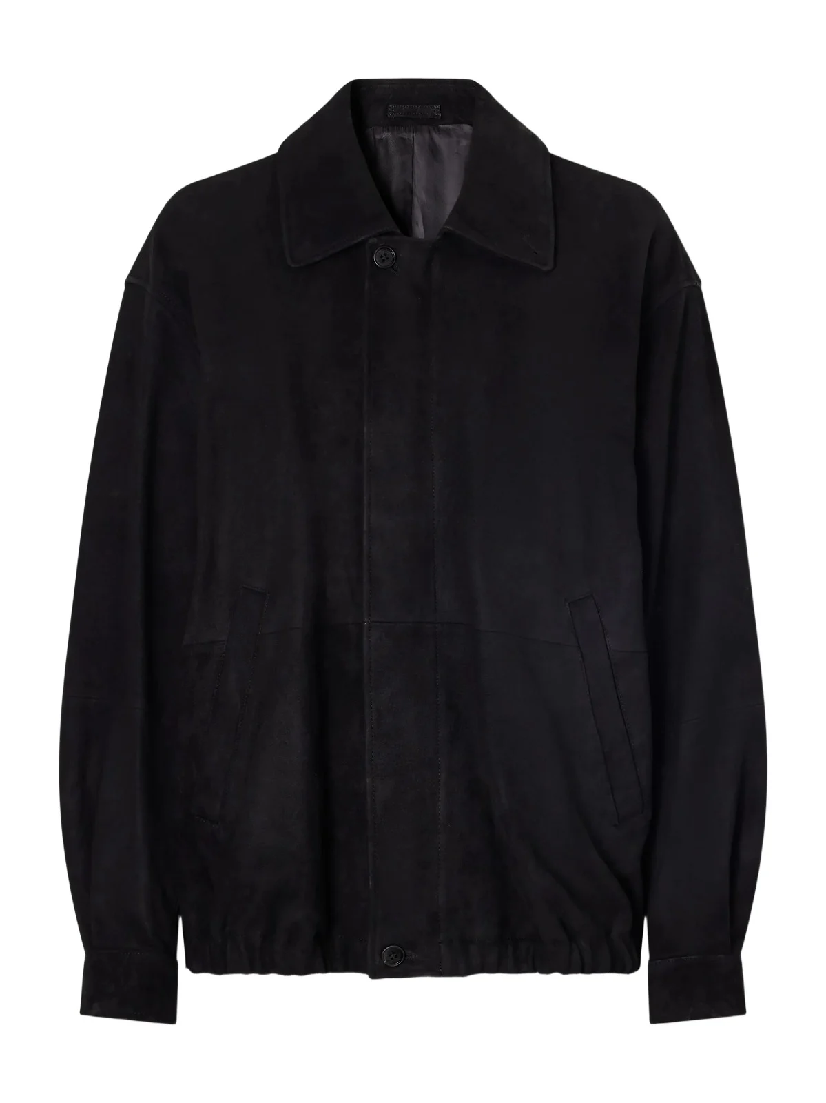 ssstein Paneled Gathered Suede Jacket