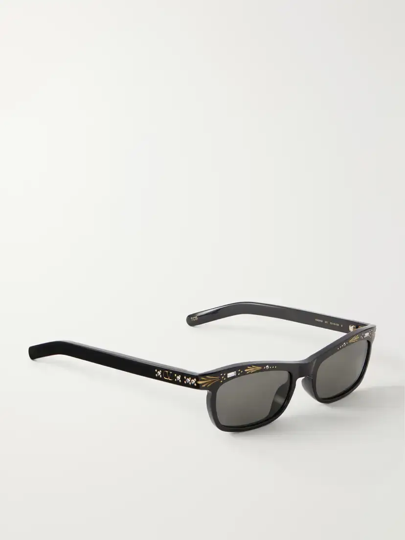 Valentino Eyewear Crystal-embellished Square-frame Recycled Acetate Sunglasses | Thumbnail 3 Valentino Eyewear Crystal-embellished Square-frame Recycled Acetate Sunglasses | Thumbnail 3
