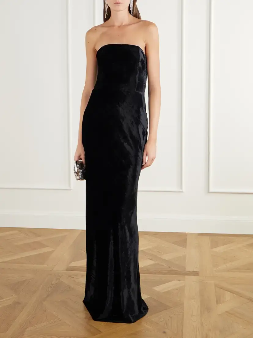 BERNADETTE Luna Bustier Velvet Gown | Thumbnail 2 BERNADETTE Luna Bustier Velvet Gown | Thumbnail 2