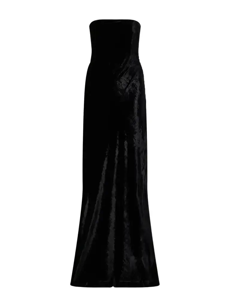 BERNADETTE Luna Bustier Velvet Gown