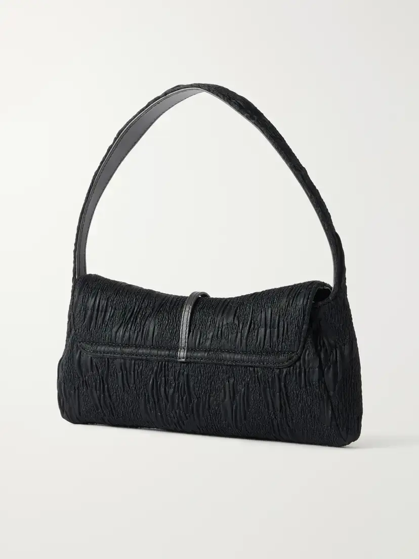Balmain Metropolis Leather-trimmed Jacquard Shoulder Bag | Thumbnail 4 Balmain Metropolis Leather-trimmed Jacquard Shoulder Bag | Thumbnail 4