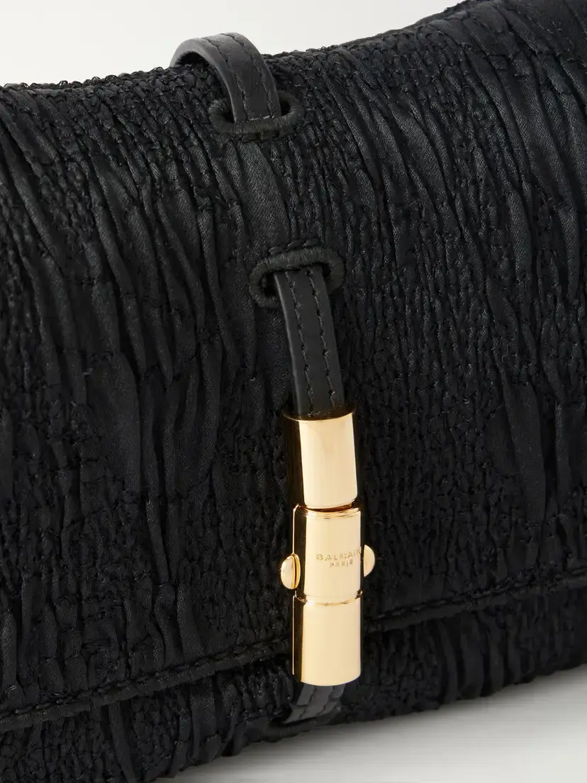 Balmain Metropolis Leather-trimmed Jacquard Shoulder Bag | Thumbnail 5 Balmain Metropolis Leather-trimmed Jacquard Shoulder Bag | Thumbnail 5