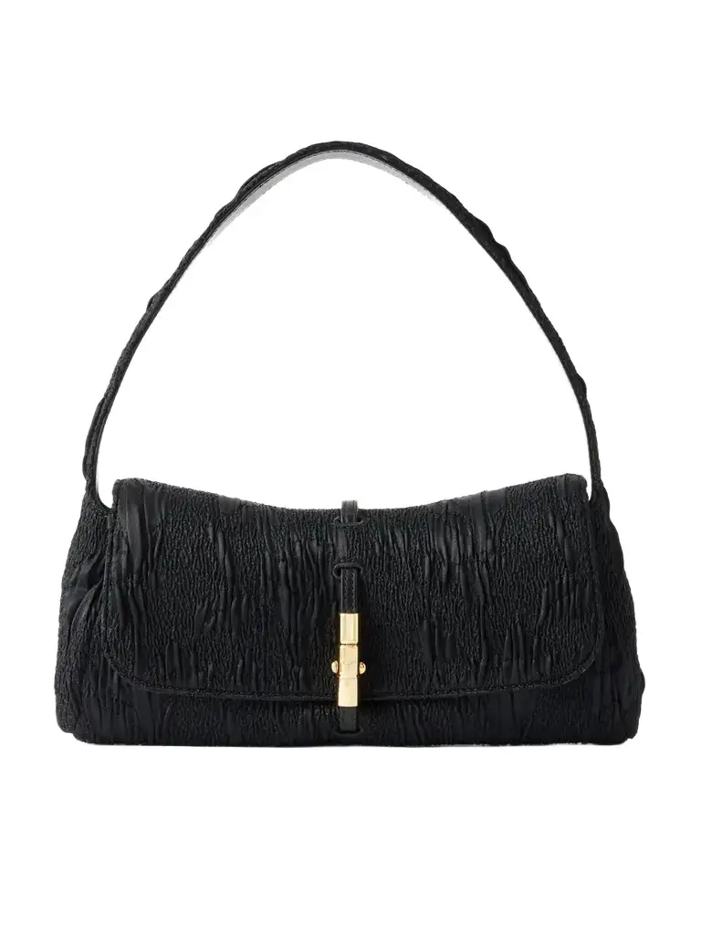 Balmain Metropolis Leather-trimmed Jacquard Shoulder Bag
