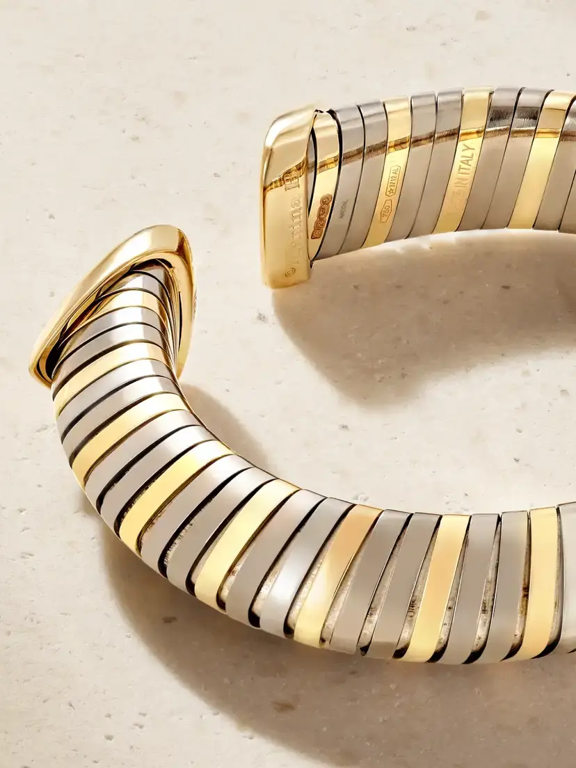 Marina B Trisola 18-karat Gold And Titanium Diamond Bangle | Thumbnail 3