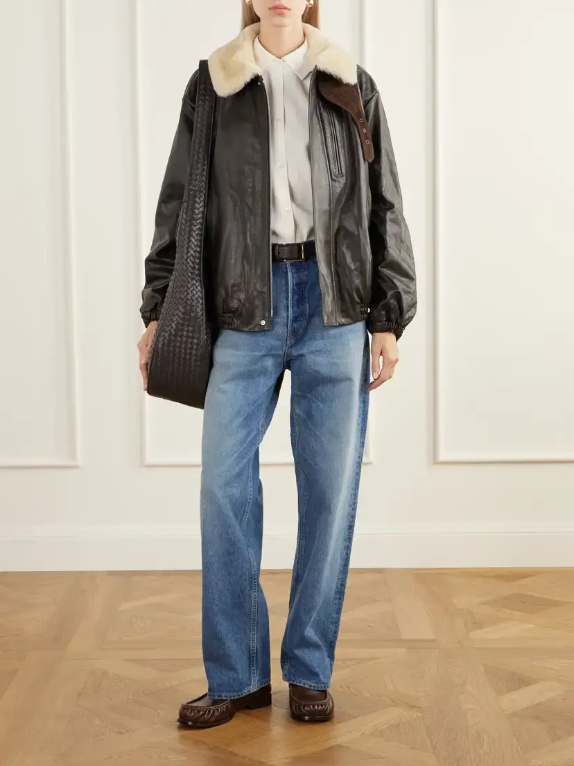 ssstein Shearling And Suede-trimmed Leather Jacket | Thumbnail 2 ssstein Shearling And Suede-trimmed Leather Jacket | Thumbnail 2
