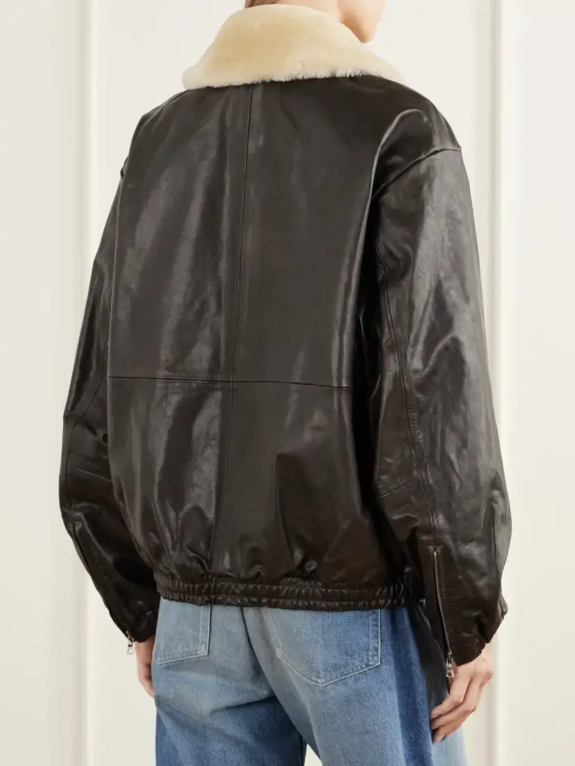 ssstein Shearling And Suede-trimmed Leather Jacket | Thumbnail 4 ssstein Shearling And Suede-trimmed Leather Jacket | Thumbnail 4