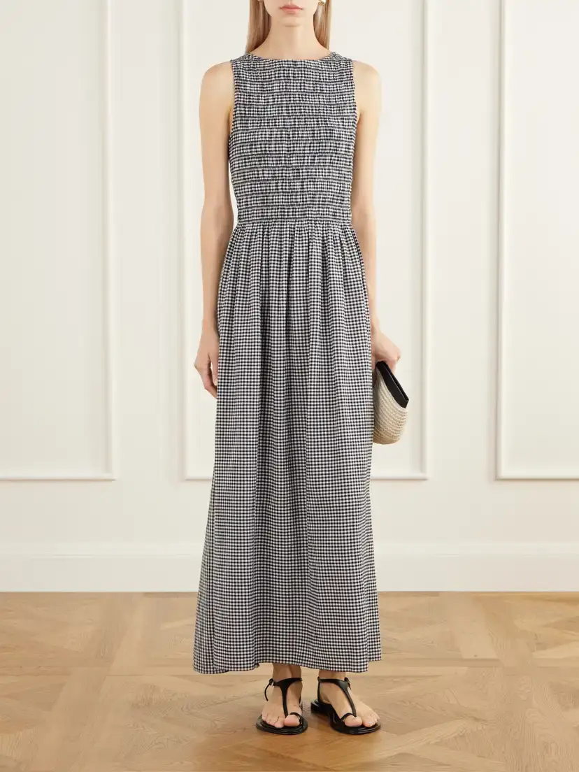 Faithfull Carina Shirred Gingham Stretch-cotton Poplin Maxi Dress | Thumbnail 2 Faithfull Carina Shirred Gingham Stretch-cotton Poplin Maxi Dress | Thumbnail 2