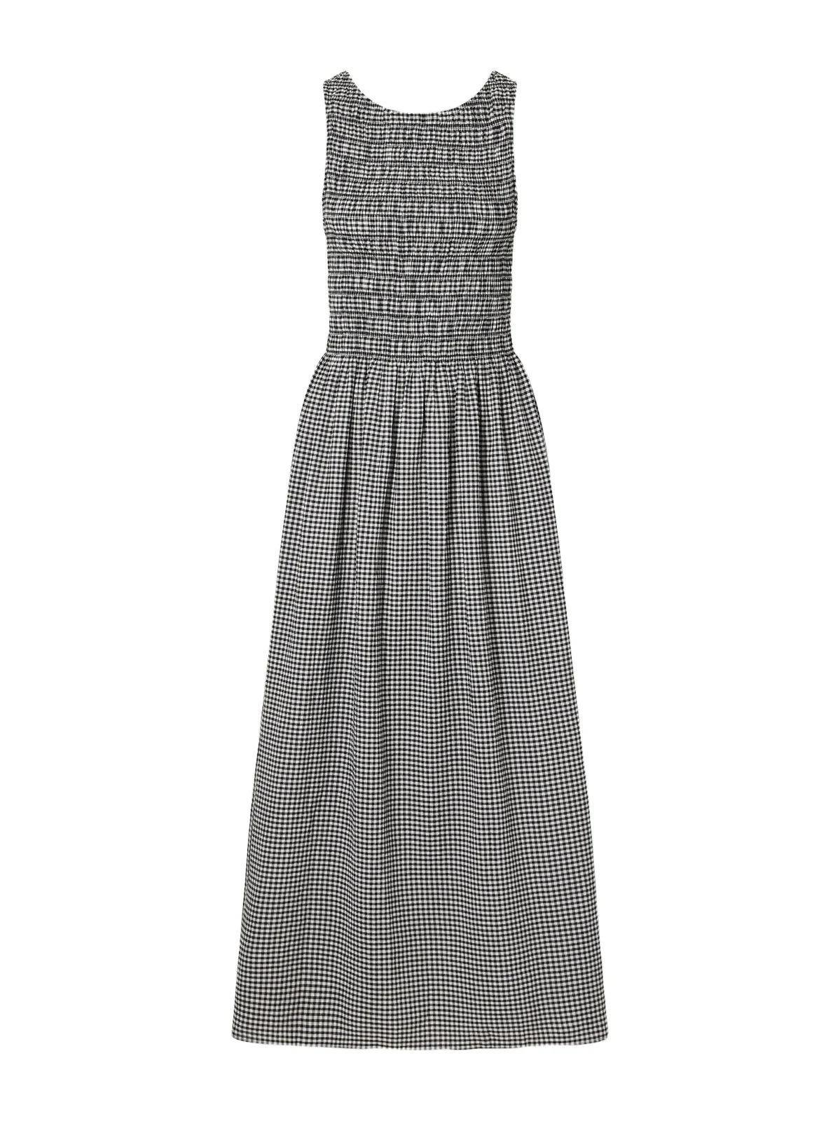 Carina Shirred Gingham Stretch-cotton Poplin Maxi Dress Carina Shirred Gingham Stretch-cotton Poplin Maxi Dress