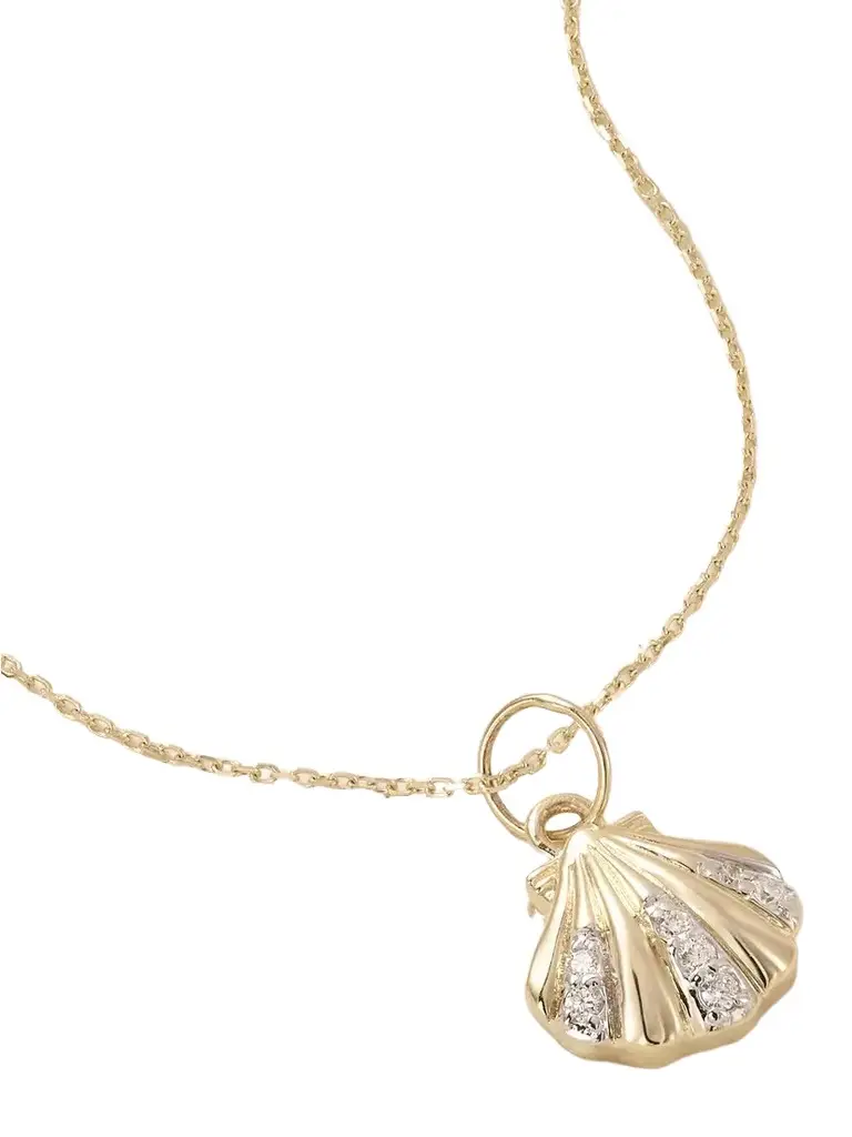 Mateo Petite Venus 14-karat Gold Diamond Necklace