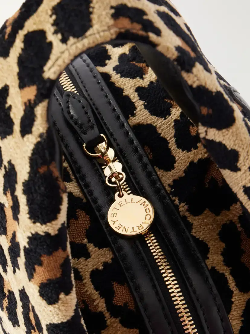 Stella McCartney Appaloosa Vegan Material-trimmed Leopard-jacquard Shoulder Bag | Thumbnail 5 Stella McCartney Appaloosa Vegan Material-trimmed Leopard-jacquard Shoulder Bag | Thumbnail 5