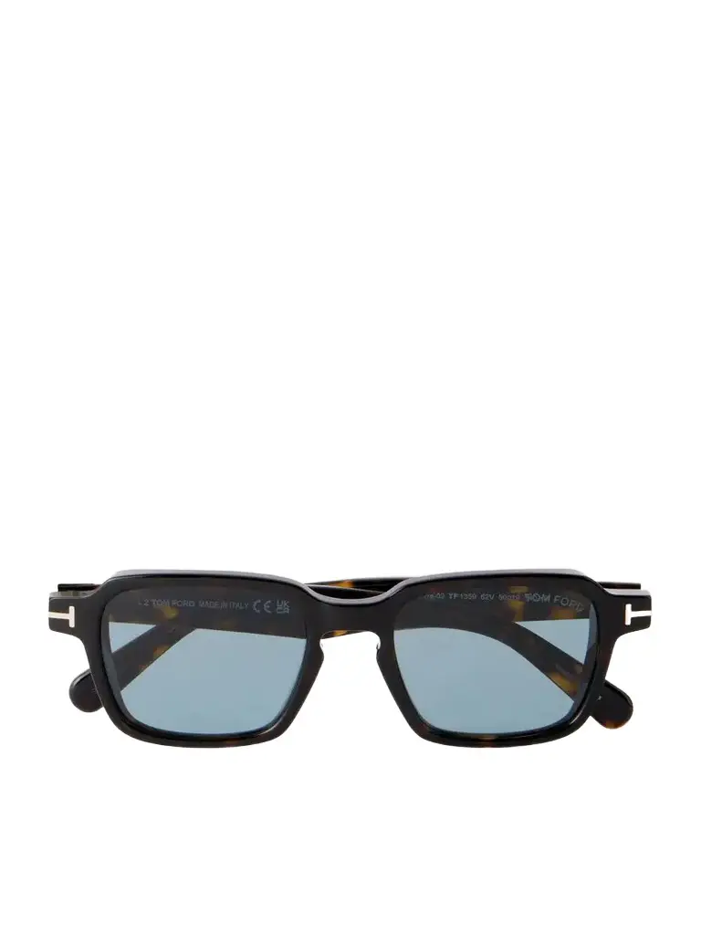 Ezra-02 Square-frame Tortoiseshell Acetate Sunglasses