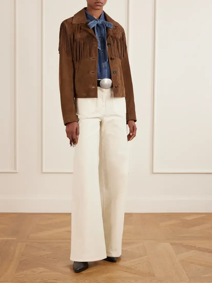 Nili Lotan Eloi Fringe-trimmed Suede Jacket | Thumbnail 2 Nili Lotan Eloi Fringe-trimmed Suede Jacket | Thumbnail 2