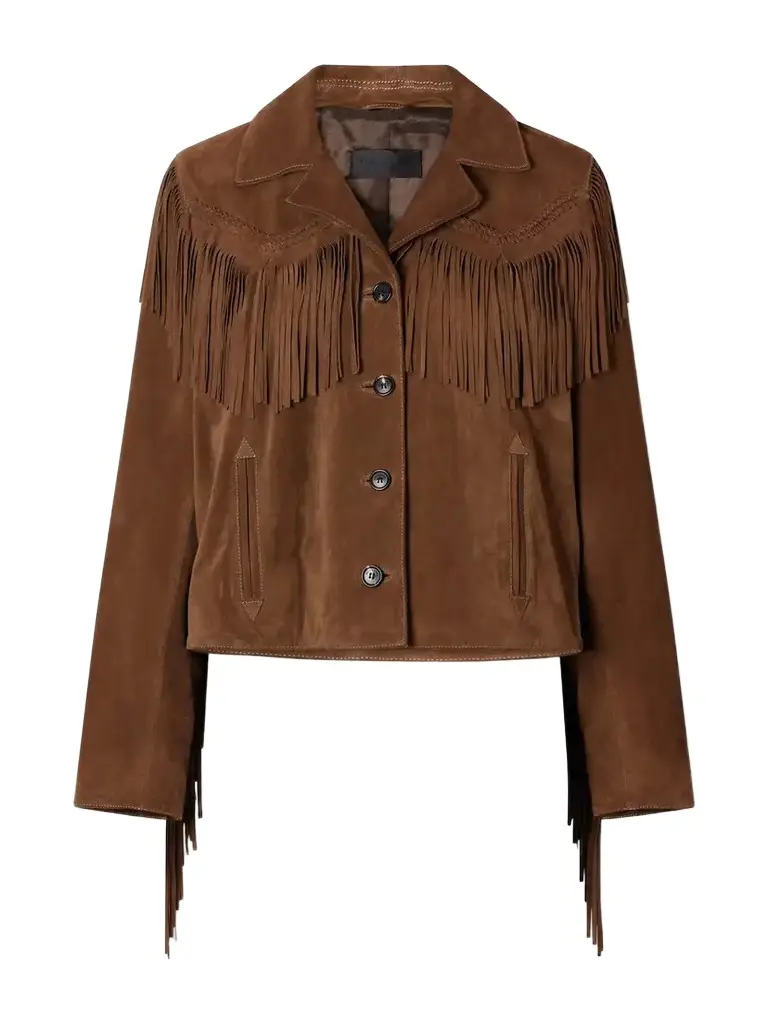 Eloi Fringe-trimmed Suede Jacket Eloi Fringe-trimmed Suede Jacket