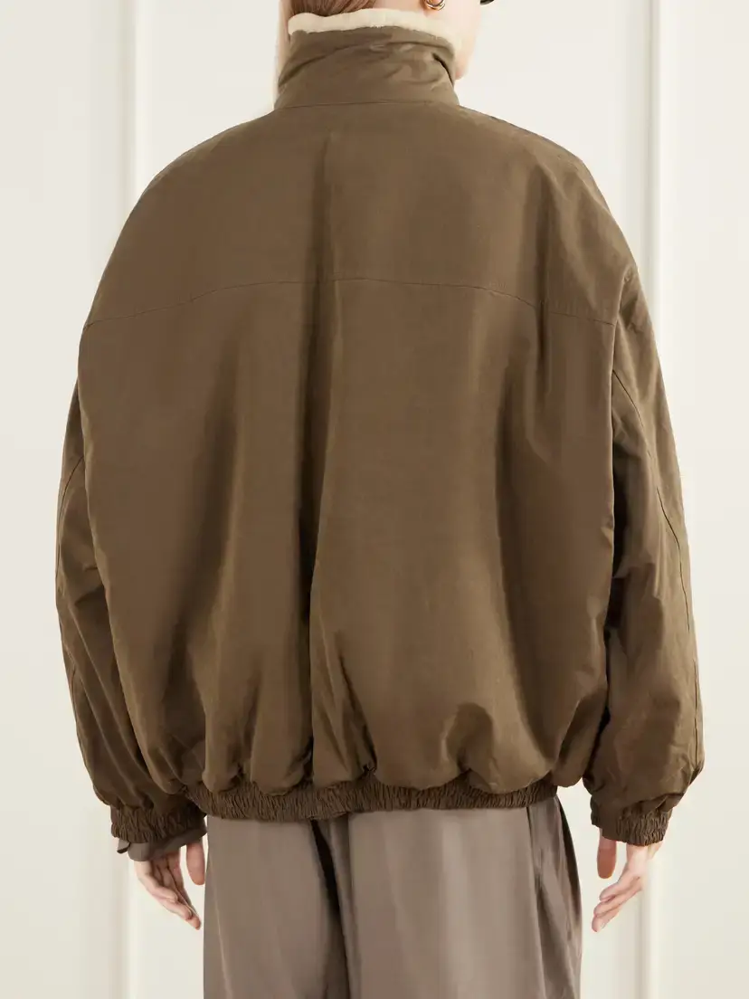ssstein Reversible Padded Waxed-shell And Shearling Jacket - Green | Thumbnail 4 ssstein Reversible Padded Waxed-shell And Shearling Jacket - Green | Thumbnail 4