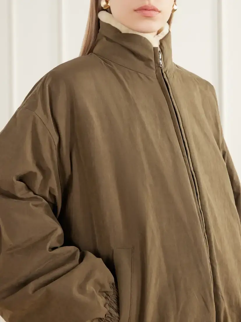 ssstein Reversible Padded Waxed-shell And Shearling Jacket - Green | Thumbnail 5 ssstein Reversible Padded Waxed-shell And Shearling Jacket - Green | Thumbnail 5