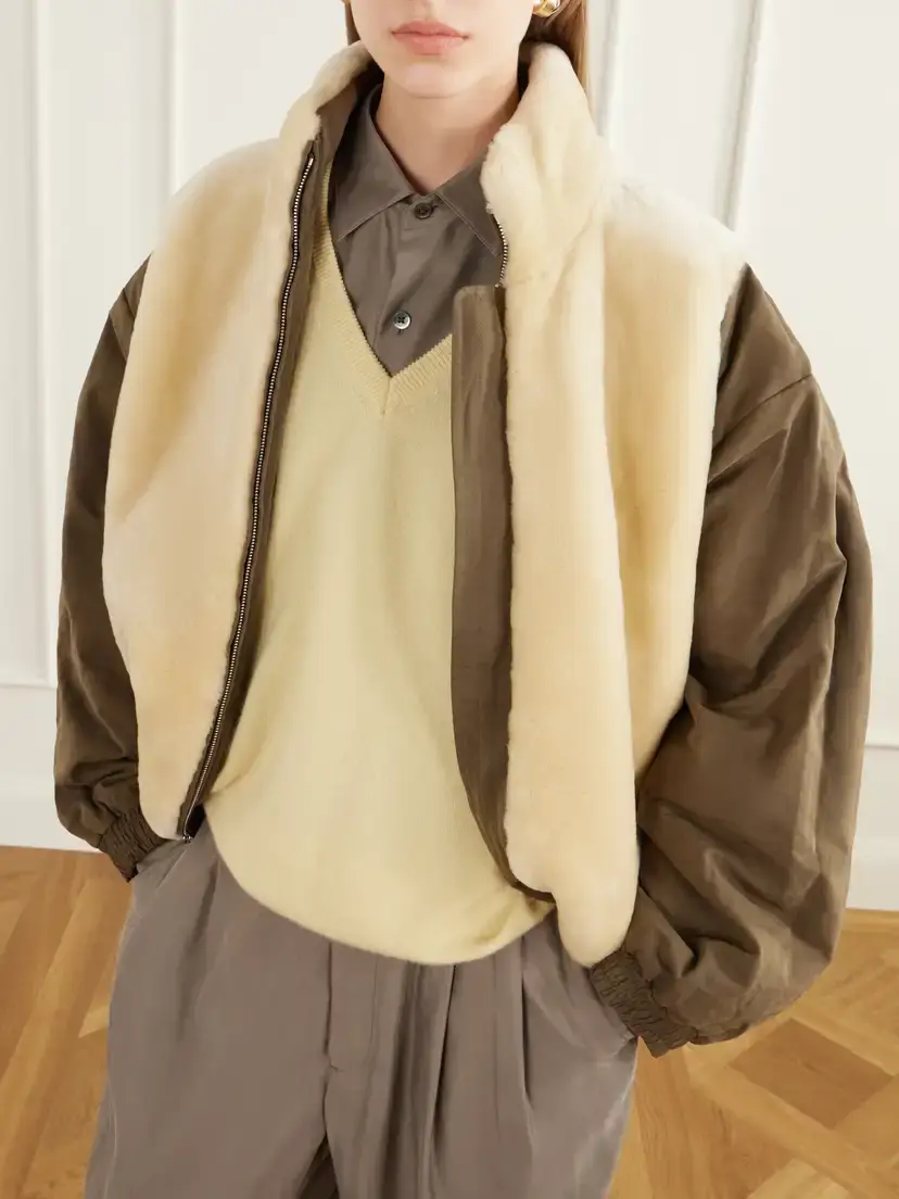 ssstein Reversible Padded Waxed-shell And Shearling Jacket - Green | Thumbnail 6 ssstein Reversible Padded Waxed-shell And Shearling Jacket - Green | Thumbnail 6
