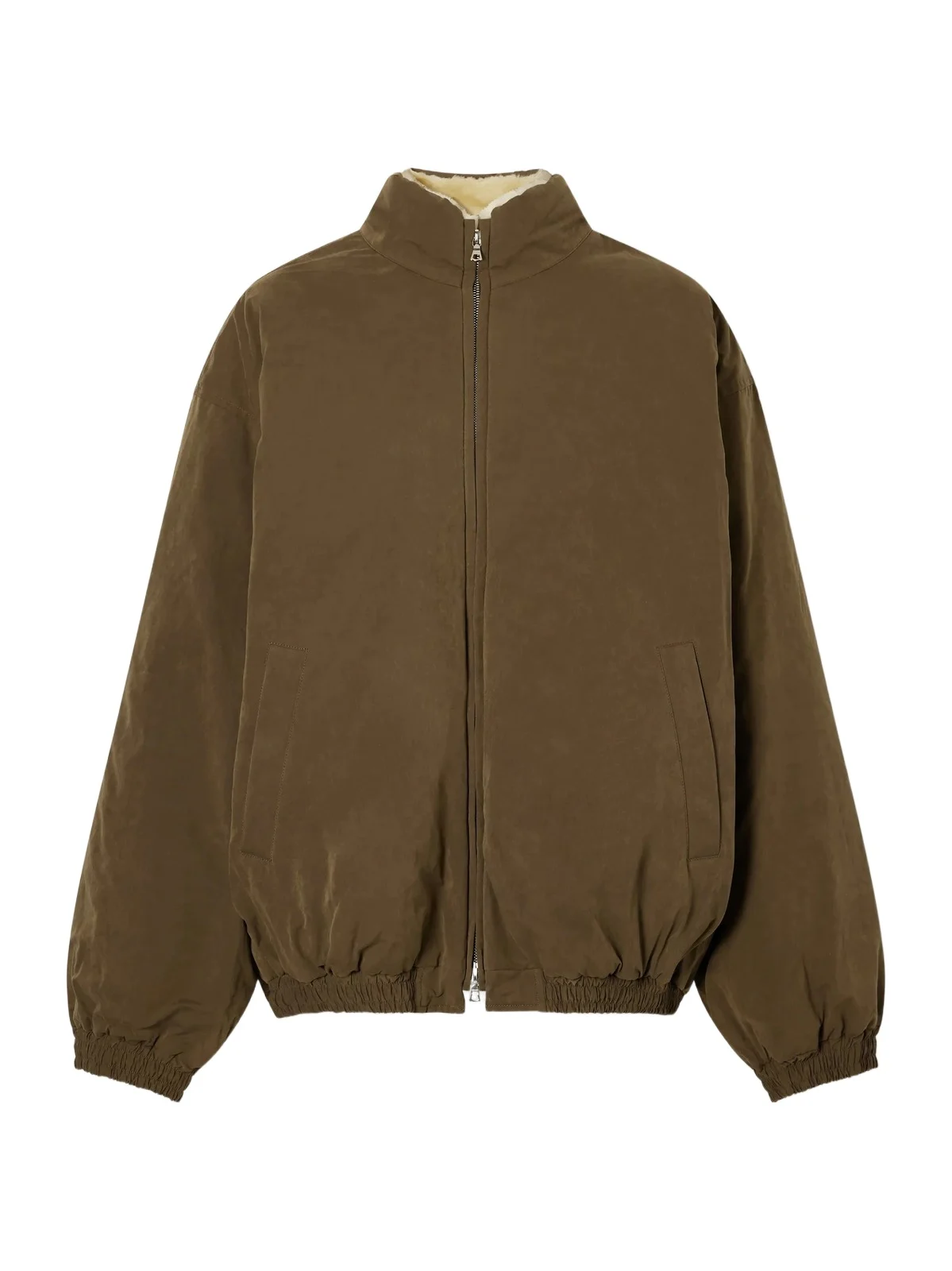 ssstein Reversible Padded Waxed-shell And Shearling Jacket - Green