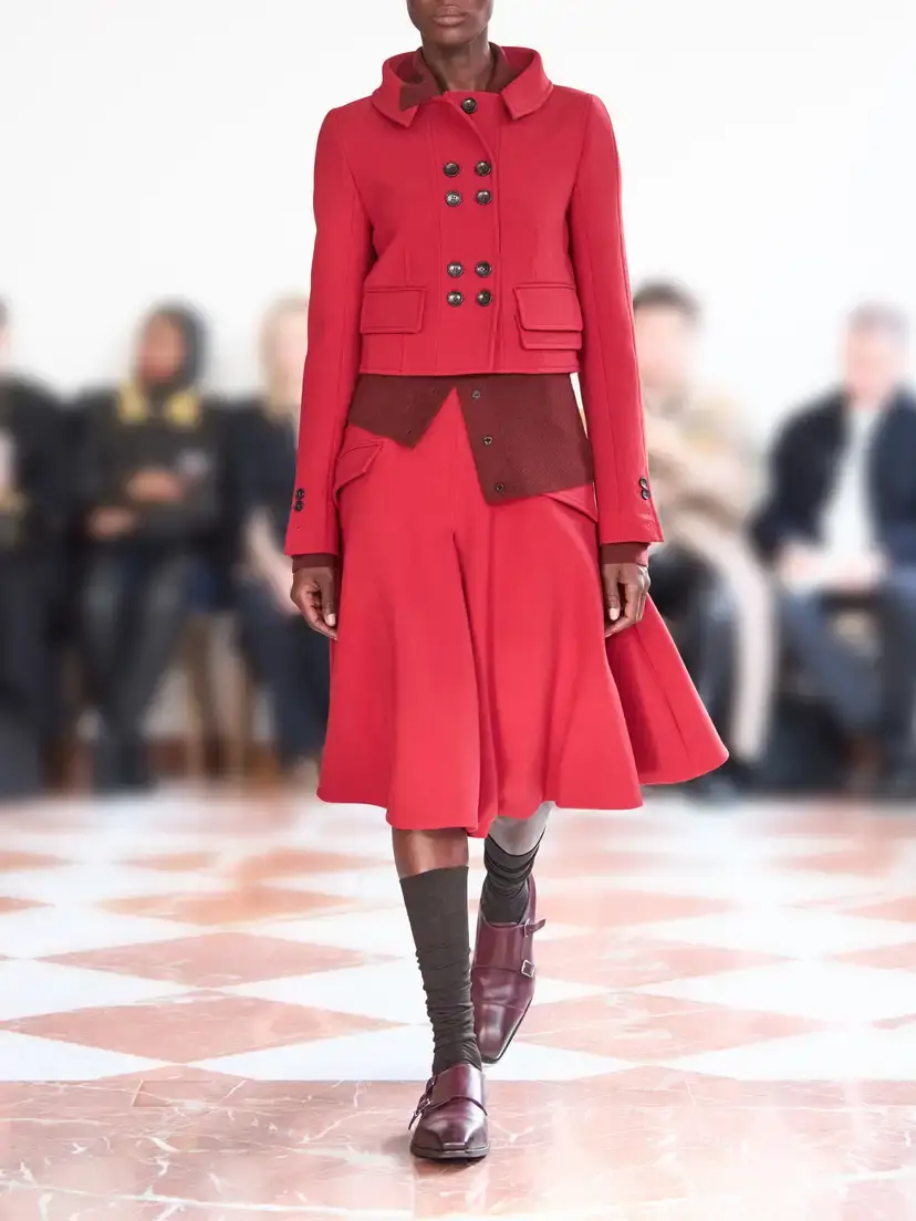 Emilia Wickstead Aelin Cropped Darted Birdseye Jacket | Thumbnail 5 Emilia Wickstead Aelin Cropped Darted Birdseye Jacket | Thumbnail 5
