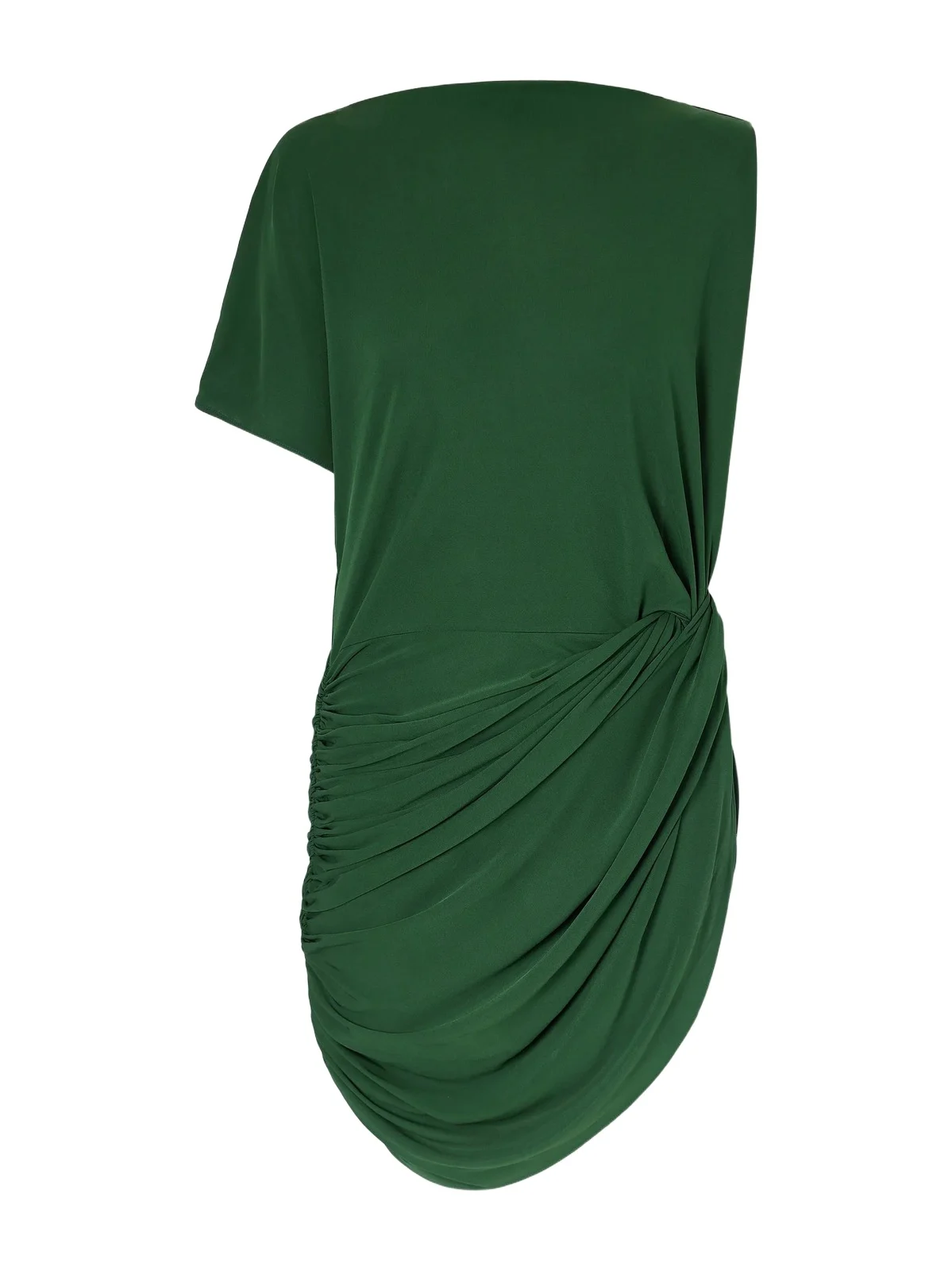 Alex Perry One-shoulder Asymmetric Gathered Jersey Mini Dress