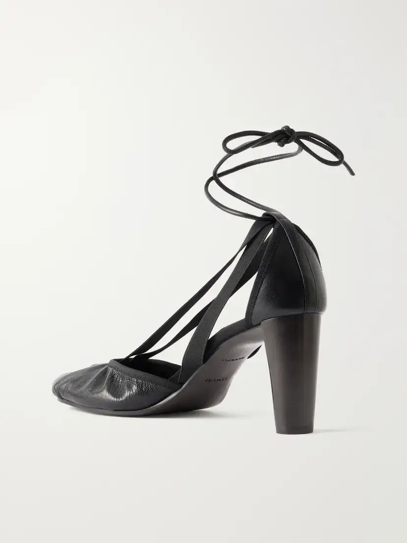 Lemaire Pedille Ballerina 80 Lace-up Leather Pumps | Thumbnail 3 Lemaire Pedille Ballerina 80 Lace-up Leather Pumps | Thumbnail 3