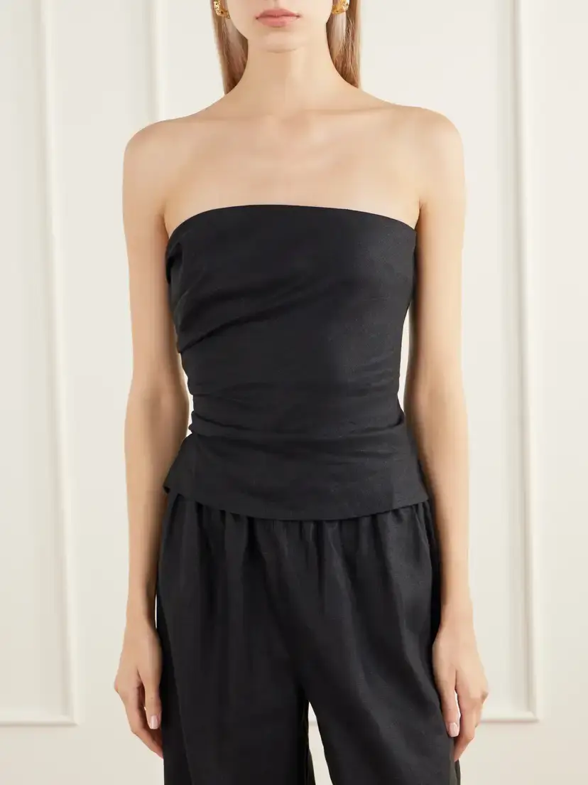 Faithfull Alzira Smocked Linen Woven Bustier | Thumbnail 3 Faithfull Alzira Smocked Linen Woven Bustier | Thumbnail 3