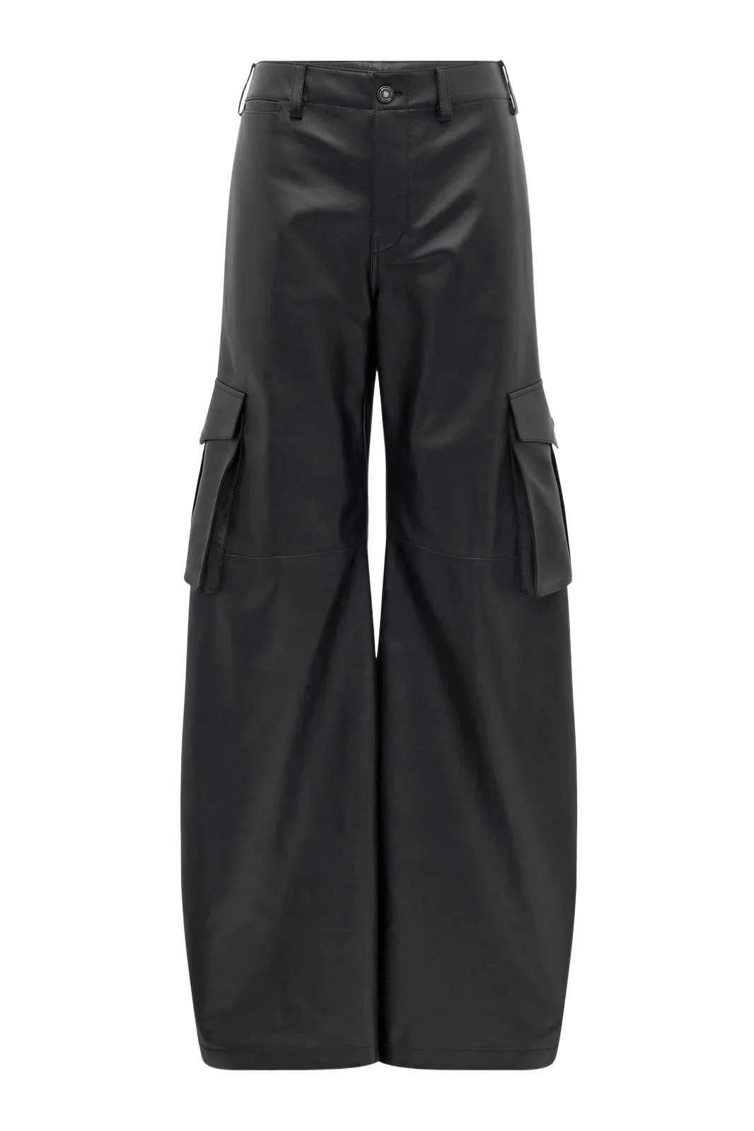 Eos Barrel-leg Cargo Pant in Black Soft Leather Eos Barrel-leg Cargo Pant in Black Soft Leather