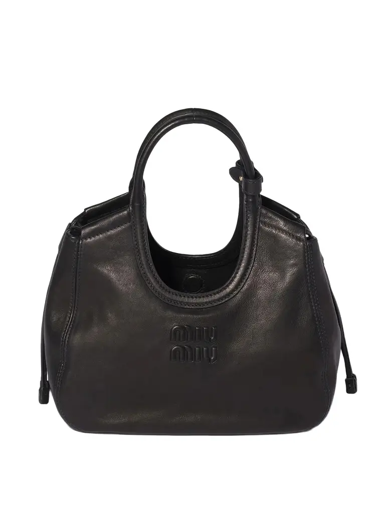 Miu Miu Ivy Nappa Leather Drawstring Tote