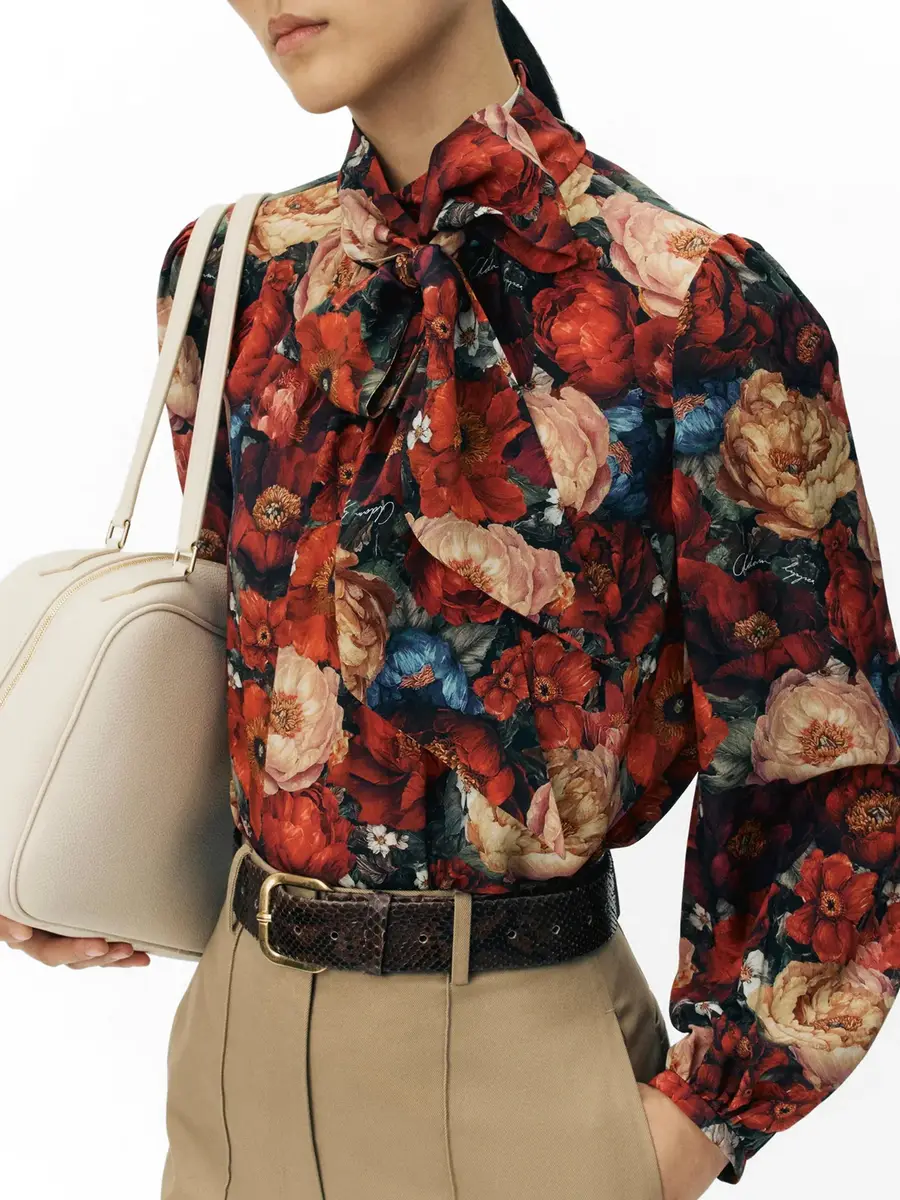 Adam Lippes Joan Floral Crêpe de Chine Top | Thumbnail 5 Adam Lippes Joan Floral Crêpe de Chine Top | Thumbnail 5