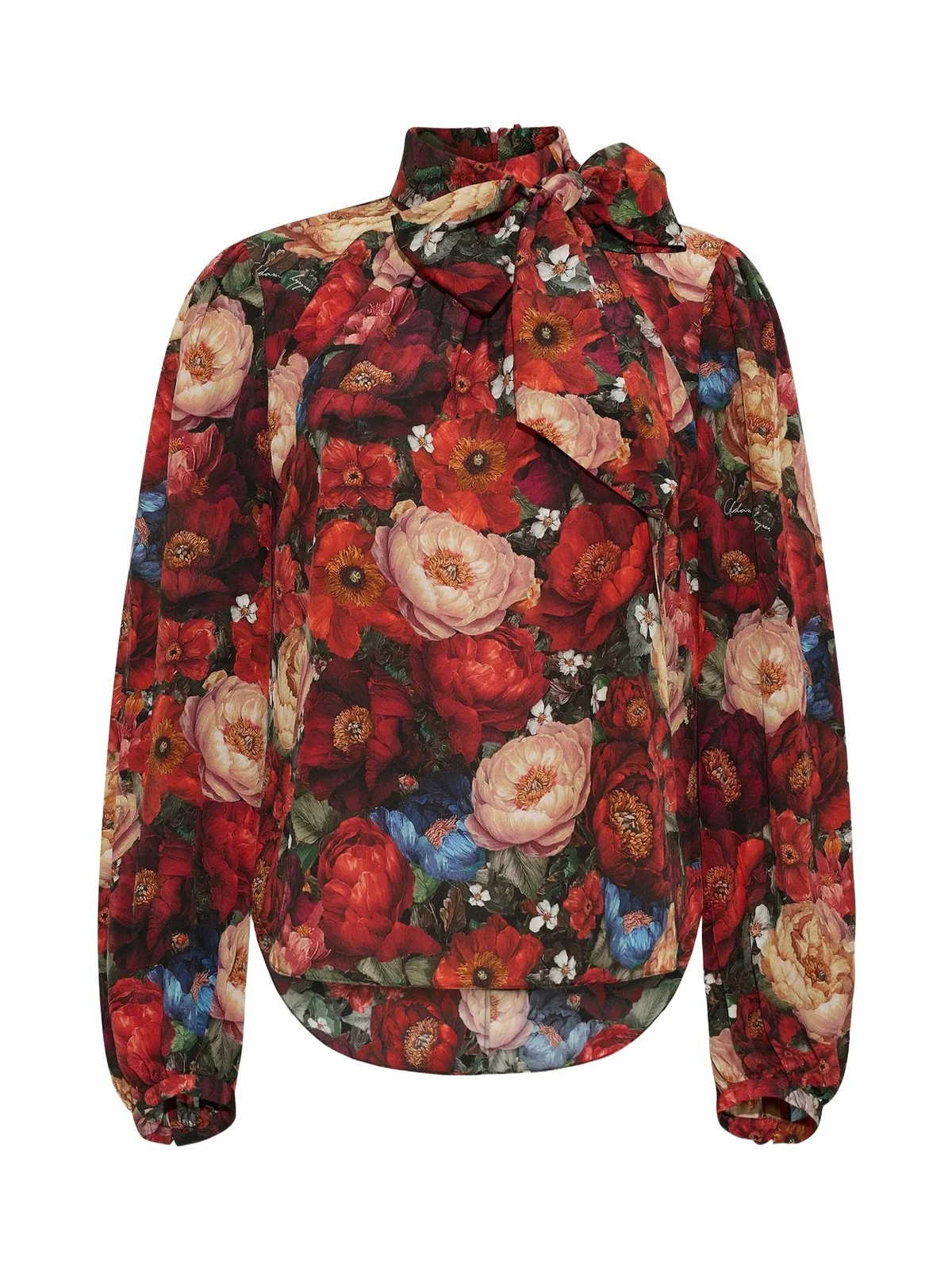 Adam Lippes Joan Floral Crêpe de Chine Top