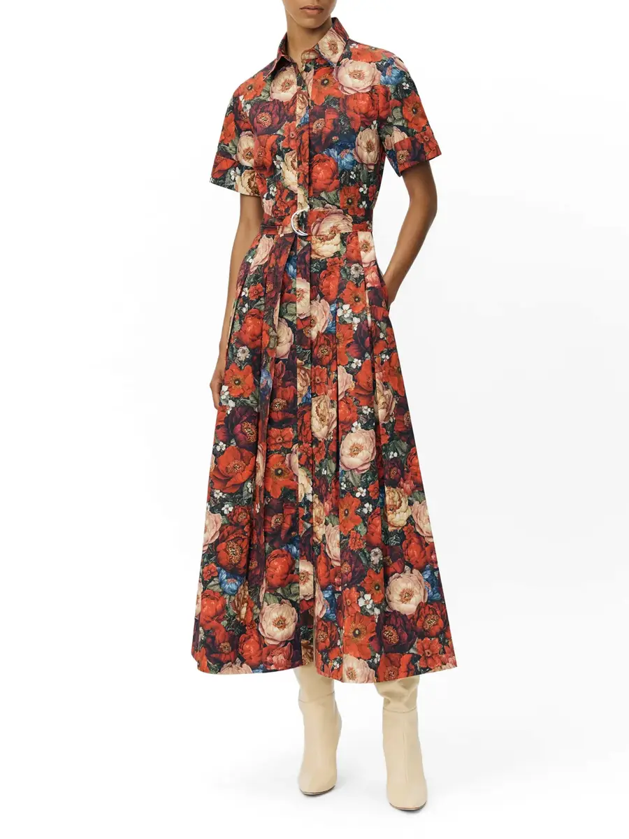 Adam Lippes Leighton Floral Cotton Shirtdress | Thumbnail 3 Adam Lippes Leighton Floral Cotton Shirtdress | Thumbnail 3