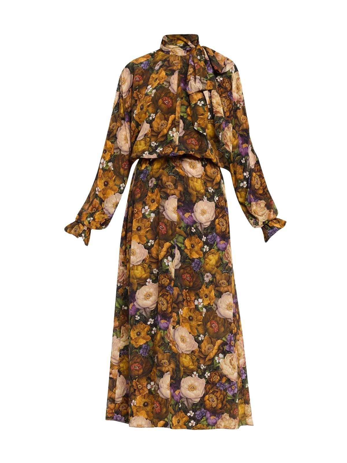 Adam Lippes Seraphina Floral Silk Midi Dress