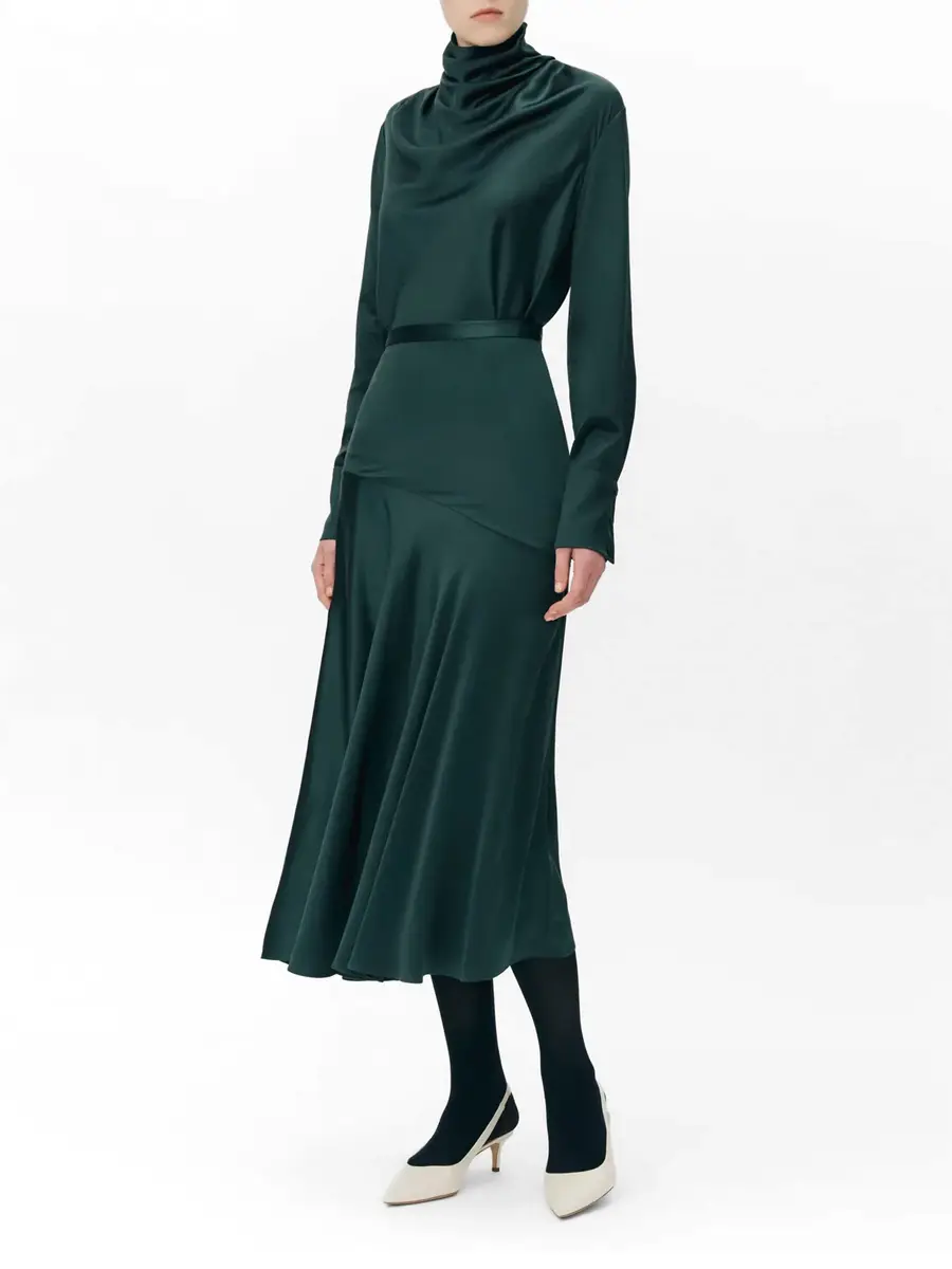 Adam Lippes Tess Silk Midi Skirt | Thumbnail 4 Adam Lippes Tess Silk Midi Skirt | Thumbnail 4