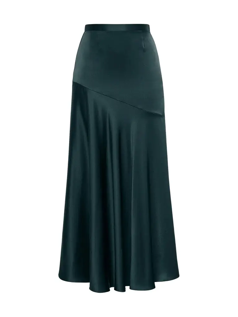 Tess Silk Midi Skirt