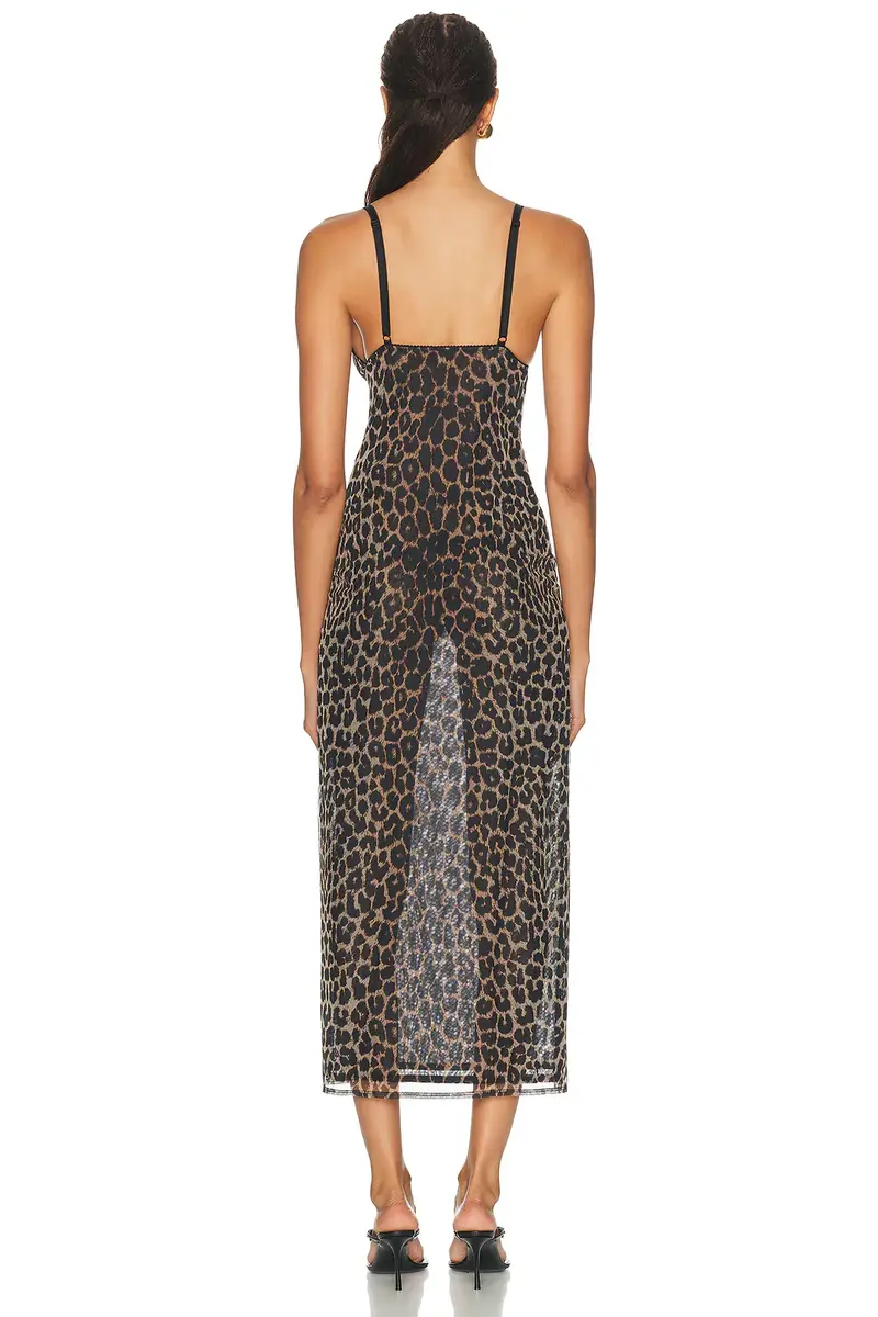 Saint Laurent Leopard Long Dress | Thumbnail 3 Saint Laurent Leopard Long Dress | Thumbnail 3