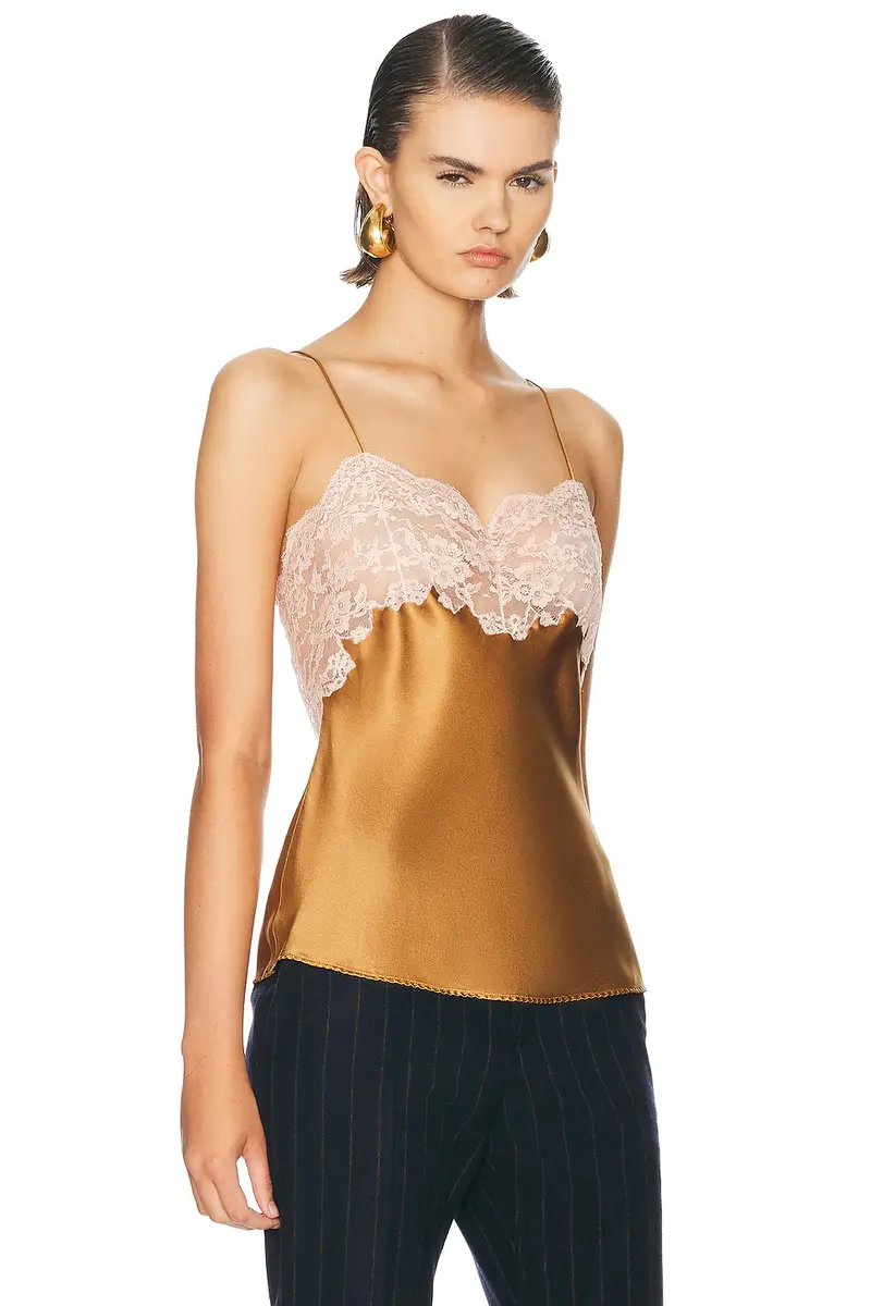 Saint Laurent Lace Camisole Top | Thumbnail 2 Saint Laurent Lace Camisole Top | Thumbnail 2