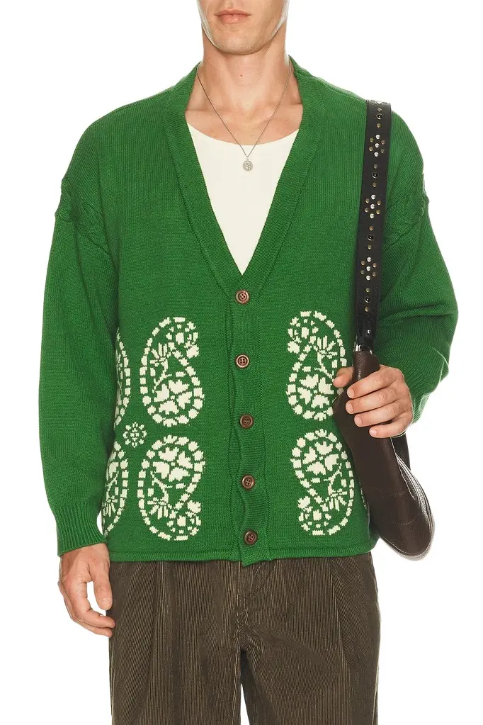 Found Paisley Knit Cardigan
