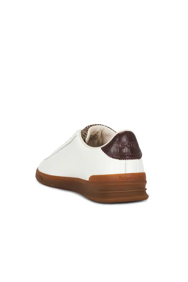 Polo Ralph Lauren Heritage Court III Leather & Croc Low-Top Sneaker | Thumbnail 3 Polo Ralph Lauren Heritage Court III Leather & Croc Low-Top Sneaker | Thumbnail 3