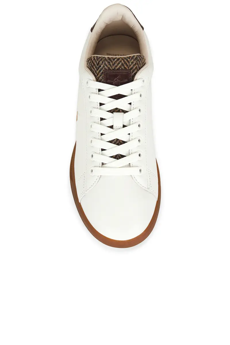 Polo Ralph Lauren Heritage Court III Leather & Croc Low-Top Sneaker | Thumbnail 4 Polo Ralph Lauren Heritage Court III Leather & Croc Low-Top Sneaker | Thumbnail 4