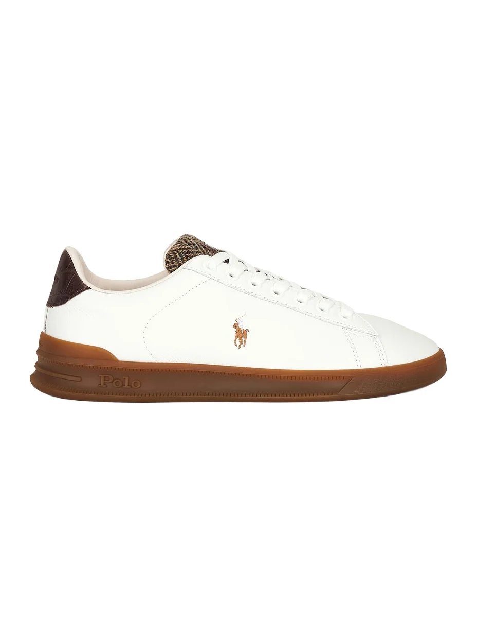 Heritage Court III Leather & Croc Low-Top Sneaker Heritage Court III Leather & Croc Low-Top Sneaker