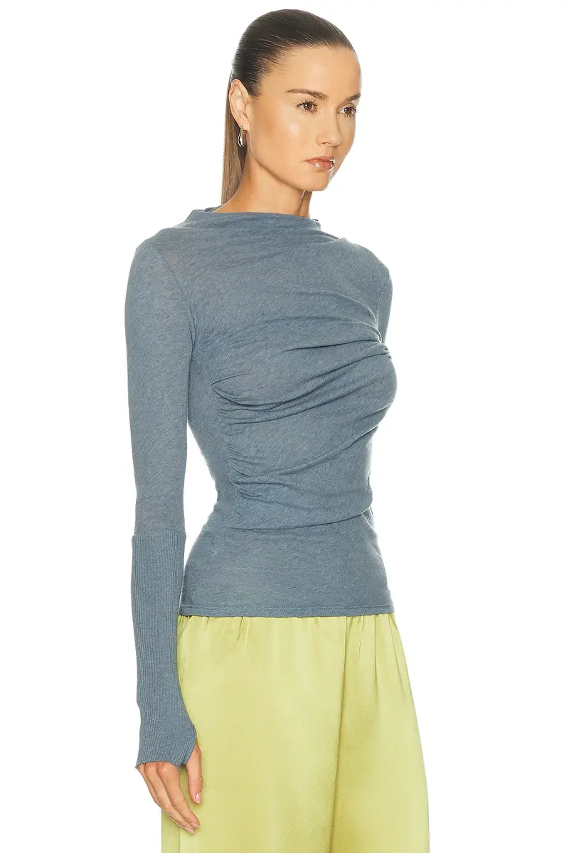 ENZA COSTA Cashmere Jersey Twist Top | Thumbnail 2