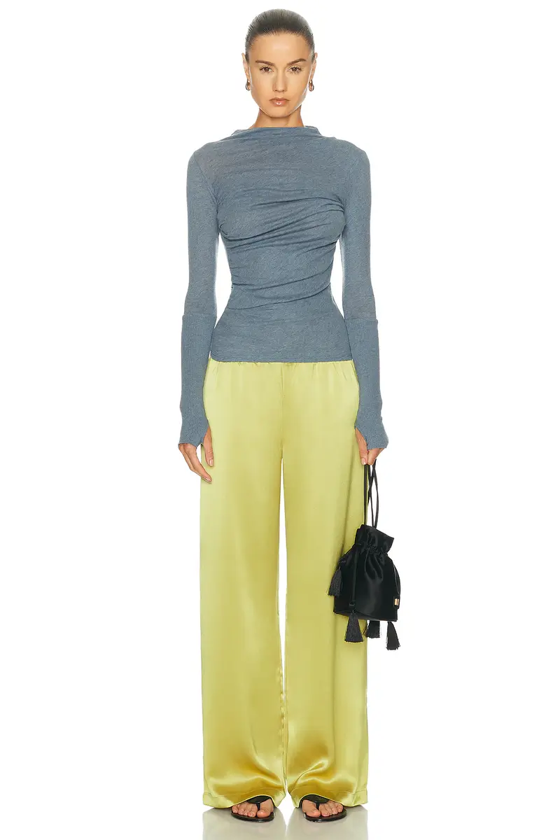 ENZA COSTA Cashmere Jersey Twist Top | Thumbnail 5