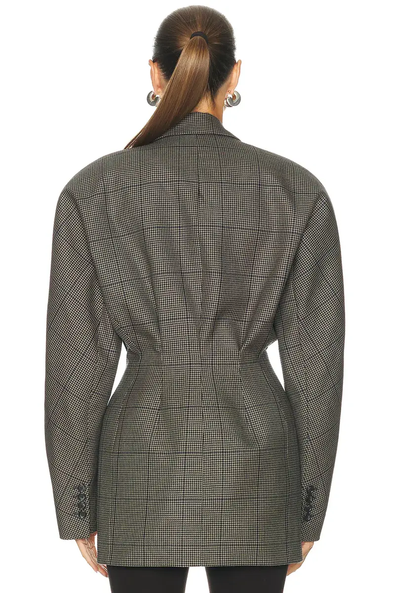 Mugler Grid Wool Jacket | Thumbnail 3 Mugler Grid Wool Jacket | Thumbnail 3