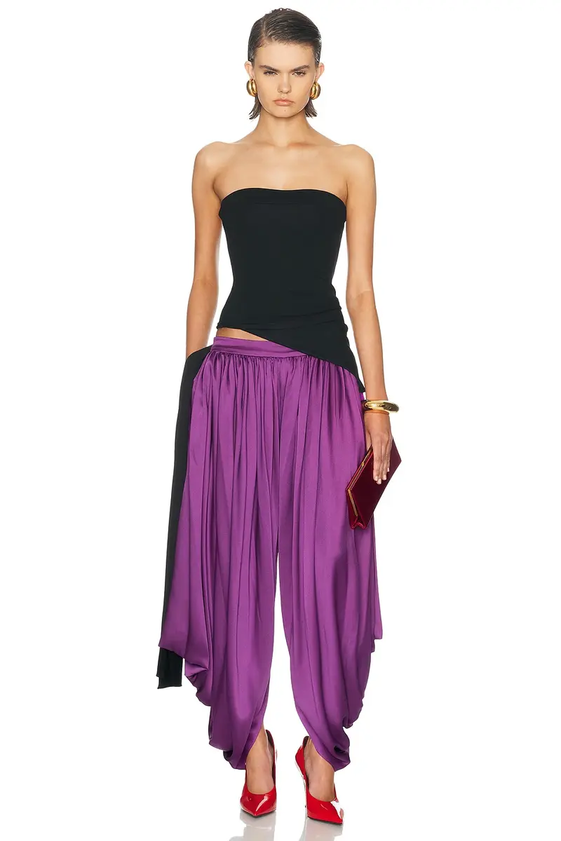 Burc Akyol Satin Sultan Trouser | Thumbnail 6 Burc Akyol Satin Sultan Trouser | Thumbnail 6