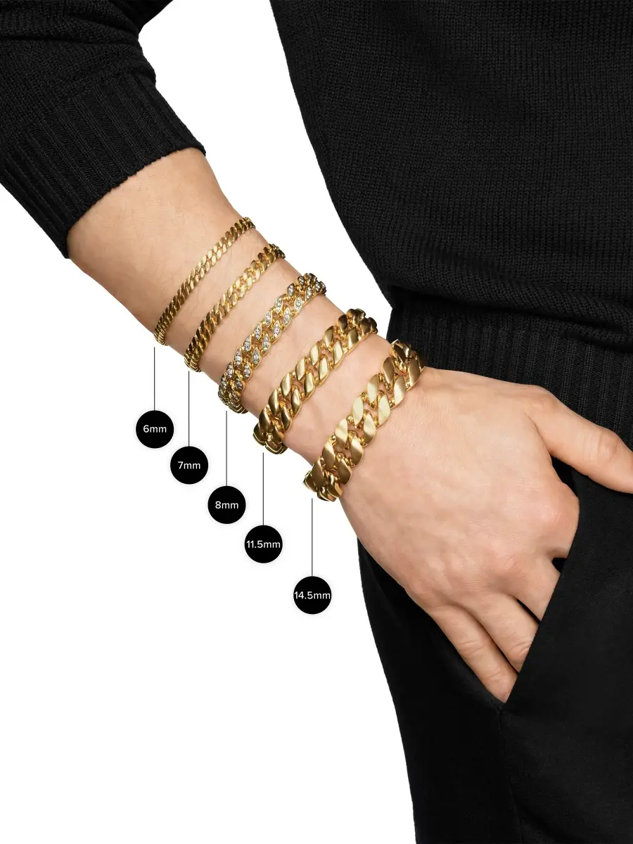 David Yurman Men's Curb Chain Bracelet in 18K Yellow Gold | Thumbnail 2 David Yurman Men's Curb Chain Bracelet in 18K Yellow Gold | Thumbnail 2