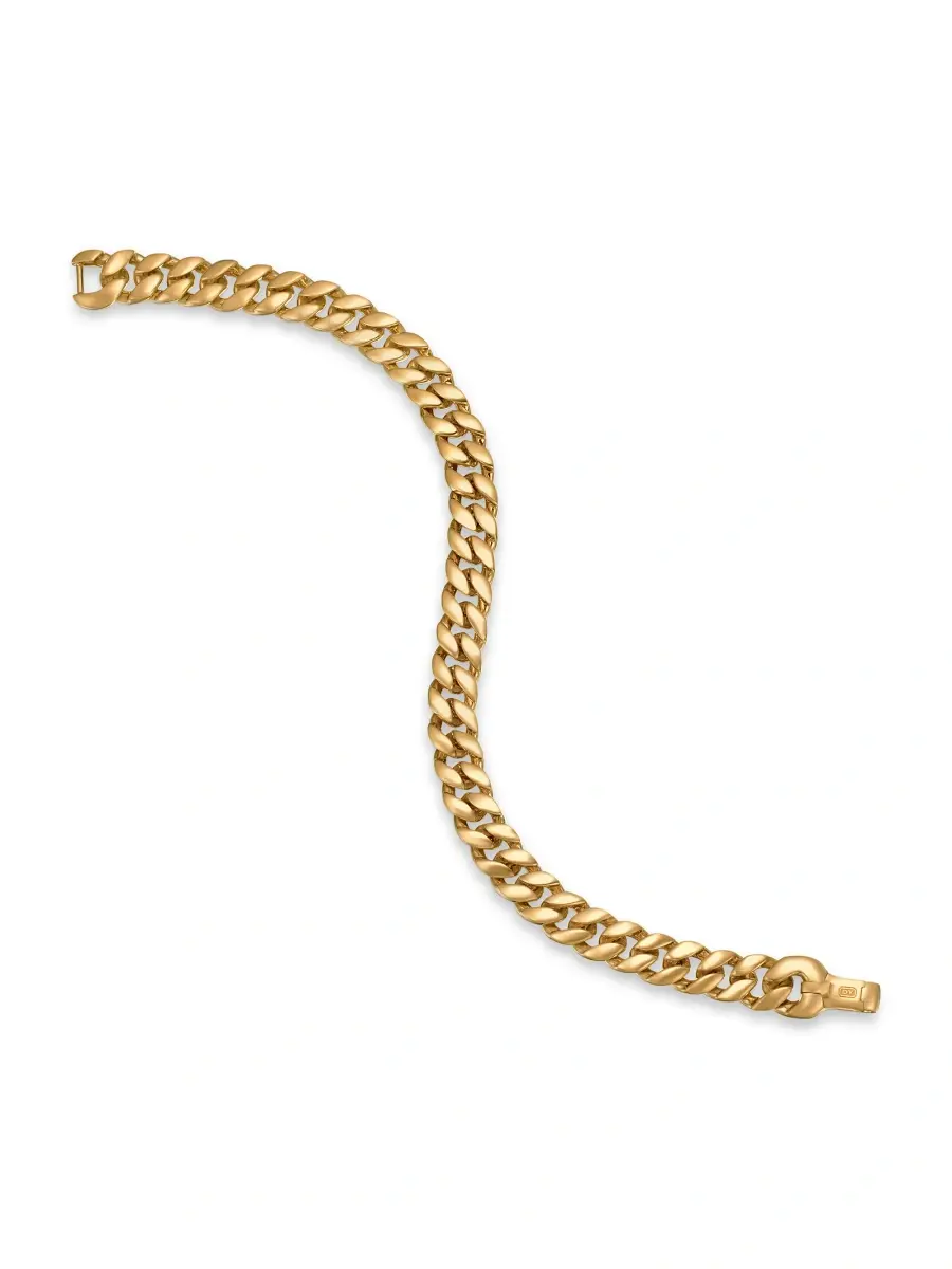 David Yurman Men's Curb Chain Bracelet in 18K Yellow Gold | Thumbnail 3 David Yurman Men's Curb Chain Bracelet in 18K Yellow Gold | Thumbnail 3